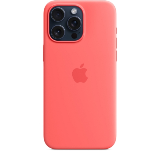 Оригинальный Оригинальный чехол Silicone Case with MagSafe для iPhone 15 Pro (Guava) (MT1G3)