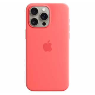 Оригинальный чехол Silicone Case with MagSafe для iPhone 15 Pro Max (Guava) (MT1V3)
