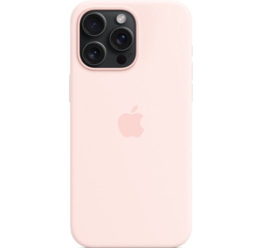 Оригинальный Оригинальный чехол Silicone Case with MagSafe для iPhone 15 Pro (Light Pink) (MT1F3)