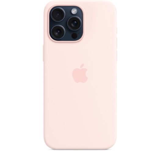 Оригинальный Оригинальный чехол Silicone Case with MagSafe для iPhone 15 Pro (Light Pink) (MT1F3)
