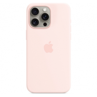 Оригинальный чехол Silicone Case with MagSafe для iPhone 15 Pro Max (Light Pink) (MT1U3)