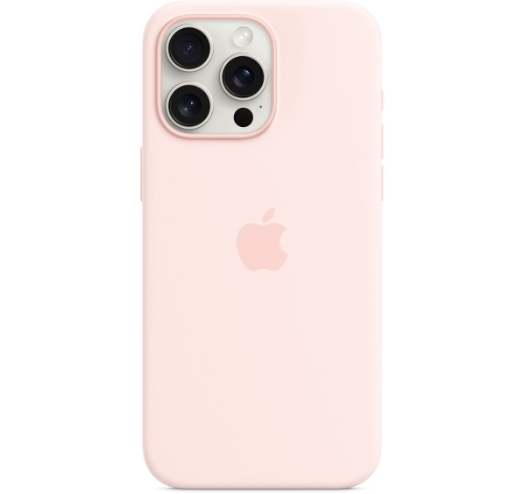 Оригинальный Оригинальный чехол Silicone Case with MagSafe для iPhone 15 Pro (Light Pink) (MT1F3)