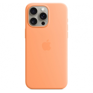 Оригинальный чехол Silicone Case with MagSafe для iPhone 15 Pro Max (Orange Sorbet) (MT1W3)