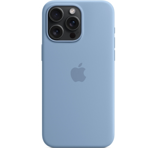 Оригинальный Оригинальный чехол Silicone Case with MagSafe для iPhone 15 Pro (Winter Blue) (MT1L3)