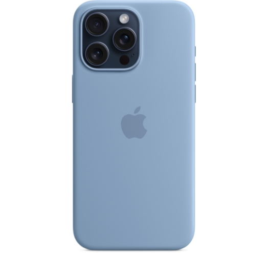 Оригинальный Оригинальный чехол Silicone Case with MagSafe для iPhone 15 Pro (Winter Blue) (MT1L3)