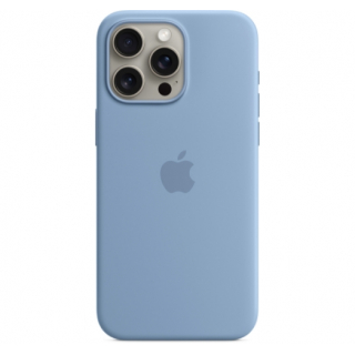 Оригинальный чехол Silicone Case with MagSafe для iPhone 15 Pro Max (Winter Blue) (MT1Y3)