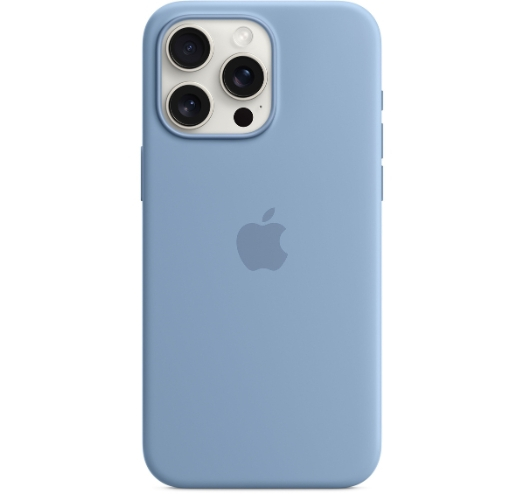 Оригинальный Оригинальный чехол Silicone Case with MagSafe для iPhone 15 Pro (Winter Blue) (MT1L3)