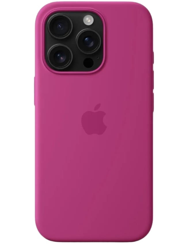 Оригинальный Оригинальный чехол Silicone Case with MagSafe для iPhone 16 Pro Max (Fuchsia) (MYYX3)