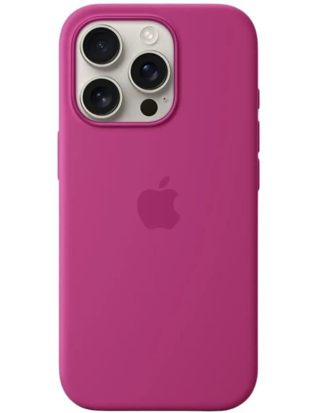 Оригинальный Оригинальный чехол Silicone Case with MagSafe для iPhone 16 Pro Max (Fuchsia) (MYYX3)