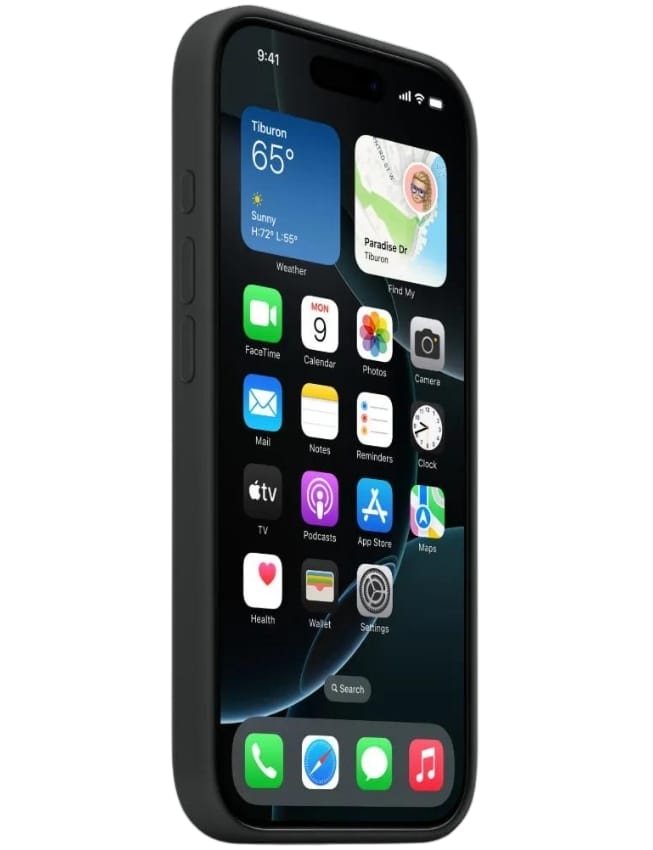 Оригинальный Оригинальный чехол Silicone Case with MagSafe для iPhone 16 Pro (Black) (MYYJ3)