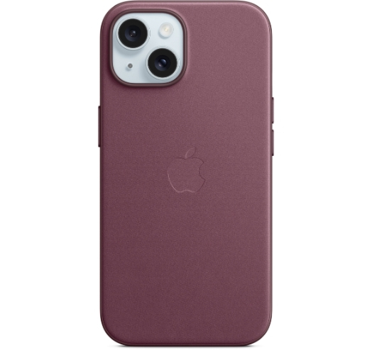 Оригинальный чехол FineWoven Case with MagSafe для iPhone 15 (Mulberry) (MT3E3)