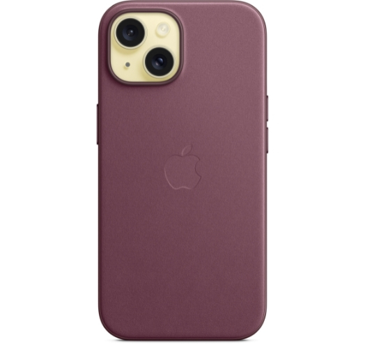 Оригинальный чехол FineWoven Case with MagSafe для iPhone 15 (Mulberry) (MT3E3)