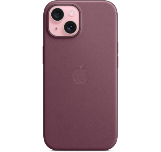Оригинальный чехол FineWoven Case with MagSafe для iPhone 15 (Mulberry) (MT3E3)