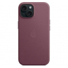 Оригинальный чехол FineWoven Case with MagSafe для iPhone 15 (Mulberry) (MT3E3)
