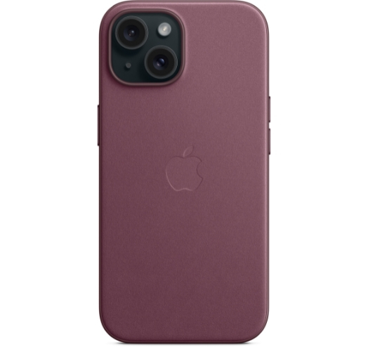 Оригинальный чехол FineWoven Case with MagSafe для iPhone 15 (Mulberry) (MT3E3)