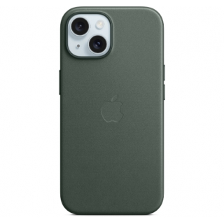Оригинальный чехол FineWoven Case with MagSafe для iPhone 15 (Evergreen) (MT3J3)