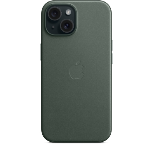 Оригинальный чехол FineWoven Case with MagSafe для iPhone 15 (Evergreen) (MT3J3)