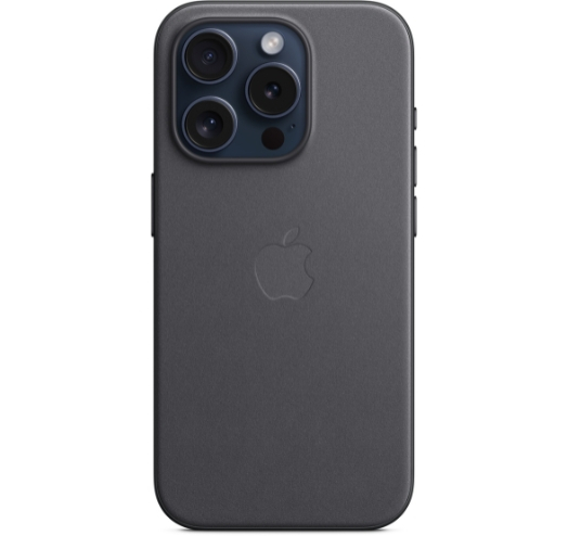 Оригинальный чехол FineWoven Case with MagSafe для iPhone 15 Pro (Black) (MT4H3)