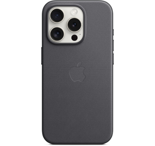 Оригинальный чехол FineWoven Case with MagSafe для iPhone 15 Pro (Black) (MT4H3)