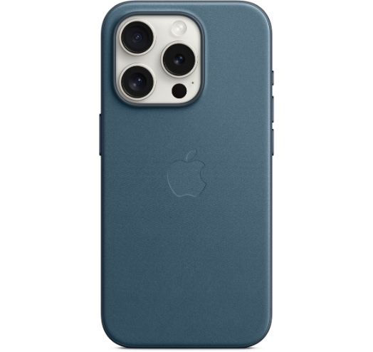 Оригинальный чехол FineWoven Case with MagSafe для iPhone 15 Pro (Pacific Blue) (MT4Q3)