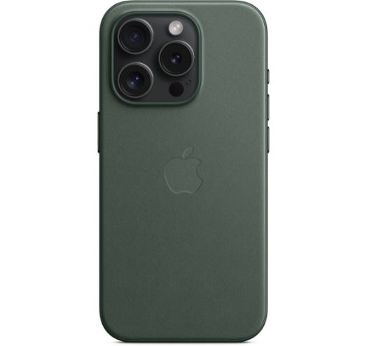 Оригинальный чехол FineWoven Case with MagSafe для iPhone 15 Pro (Evergreen) (MT4U3)