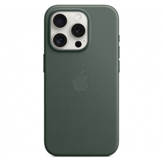 Оригинальный чехол FineWoven Case with MagSafe для iPhone 15 Pro (Evergreen) (MT4U3)
