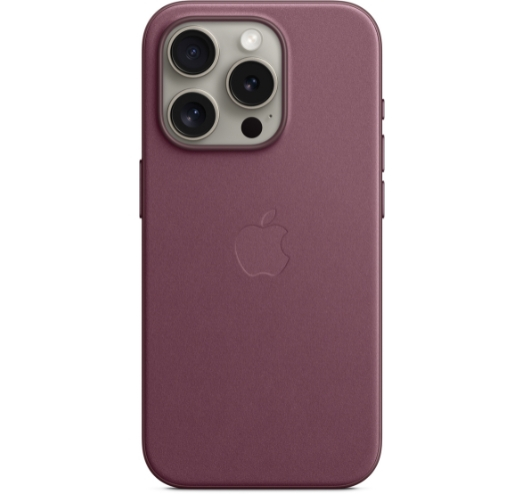 Оригинальный чехол FineWoven Case with MagSafe для iPhone 15 Pro (Mulberry) (MT4L3)