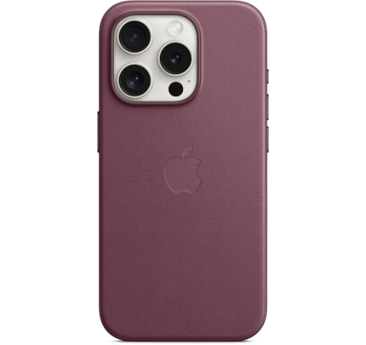 Оригинальный чехол FineWoven Case with MagSafe для iPhone 15 Pro (Mulberry) (MT4L3)