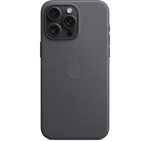 Оригинальный чехол FineWoven Case with MagSafe для iPhone 15 Pro Max (Black) (MT4V3)