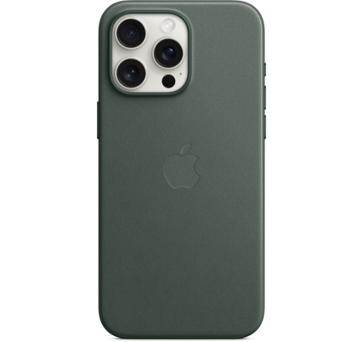Оригинальный чехол FineWoven Case with MagSafe для iPhone 15 Pro Max (Evergreen) (MT503)