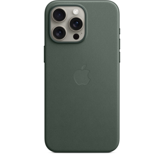 Оригинальный чехол FineWoven Case with MagSafe для iPhone 15 Pro Max (Evergreen) (MT503)