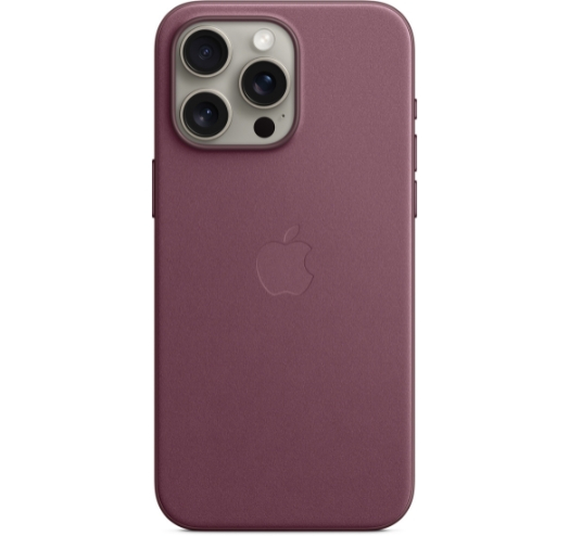 Оригинальный чехол FineWoven Case with MagSafe для iPhone 15 Pro Max (Mulberry) (MT4X3)