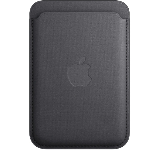 Оригинальный чехол-кошелек Apple для iPhone FineWoven Wallet with MagSafe (Black) (MT2N3)