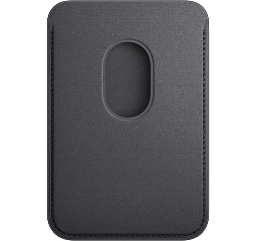 Оригинальный чехол-кошелек Apple для iPhone FineWoven Wallet with MagSafe (Black) (MT2N3)