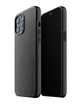 Чохол шкіряний MUJJO для Apple iPhone 12 Pro Max Full Leather Case Black