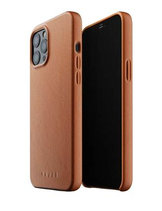 Чохол шкіряний MUJJO для Apple iPhone 12 Pro Max Full Leather Case Tan