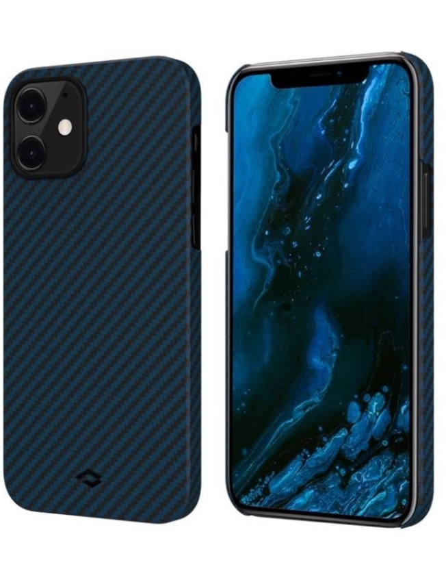 Чохол Pitaka Air Case для Apple iPhone 12 (Black/Blue) (KI1208M)