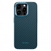 Чохол Pitaka MagEZ Case Pro 4 Twill 1500D with MagSafe для Apple iPhone 15 Pro (Black/Blue) (KI1508PP)