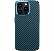 Чохол Pitaka MagEZ Case Pro 4 Twill 1500D with MagSafe для Apple iPhone 15 Pro (Black/Blue) (KI1508PP)