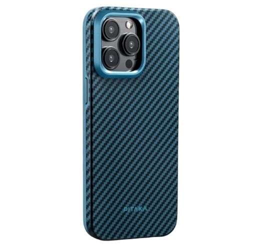 Чохол Pitaka MagEZ Case Pro 4 Twill 1500D with MagSafe для Apple iPhone 15 Pro (Black/Blue) (KI1508PP)