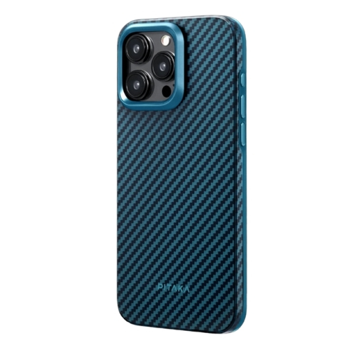 Чохол Pitaka MagEZ Case Pro 4 Twill 1500D with MagSafe для Apple iPhone 15 Pro (Black/Blue) (KI1508PP)