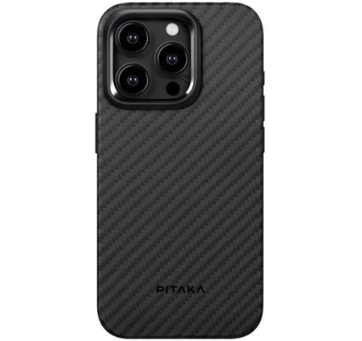 Чохол Pitaka MagEZ Case Pro 4 Twill 1500D with MagSafe для Apple iPhone 15 Pro (Black/Grey) (KI1501PP)