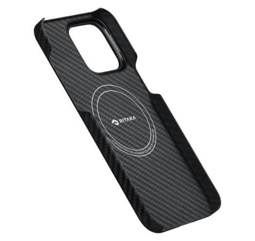 Чехол Pitaka MagEZ Case 4 Twill 1500D with MagSafe для Apple iPhone 15 Pro (Black/Grey) (KI1501P)