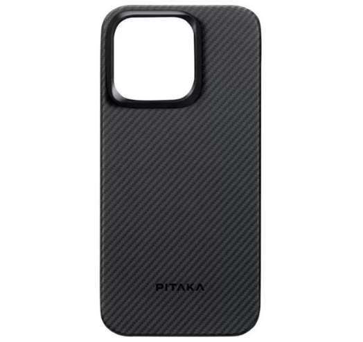 Чехол Pitaka MagEZ Case 4 Twill 600D with MagSafe для Apple iPhone 15 Pro Max (Black/Grey) (KI1501PMA)