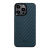 Чехол Pitaka MagEZ Case 4 Twill 1500D with MagSafe для Apple iPhone 15 Pro (Black/Blue) (KI1508P)