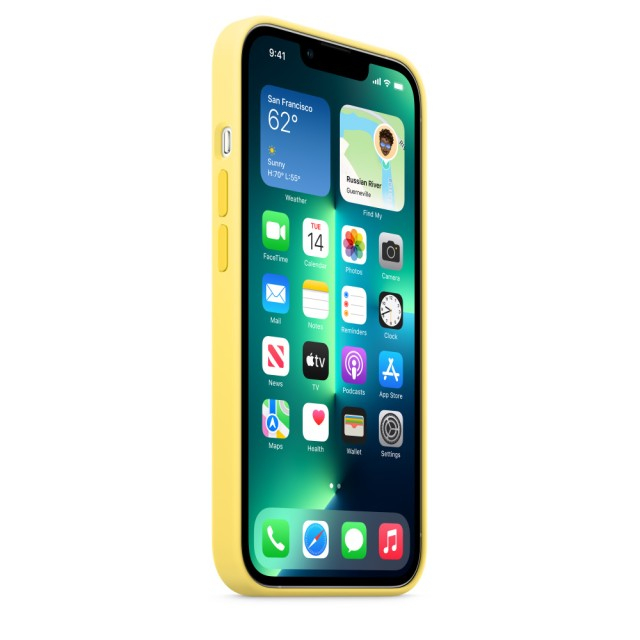 Чохол Silicone Case with MagSafe для iPhone 13 Pro (Lemon Zest) (MN663) (Original Assembly) 