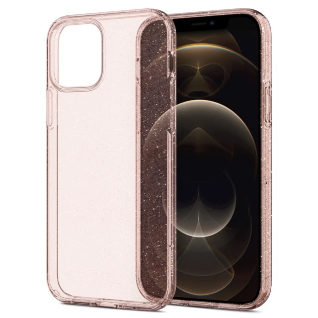 Чехол Spigen Liquid Crystal Glitter для iPhone 12/12 Pro (Rose Quartz) (ACS01699)
