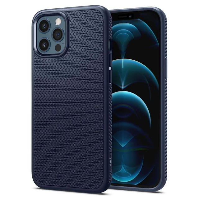Чохол Spigen Liquid Air для iPhone 12/12 Pro (Navy Blue) (ACS02250)