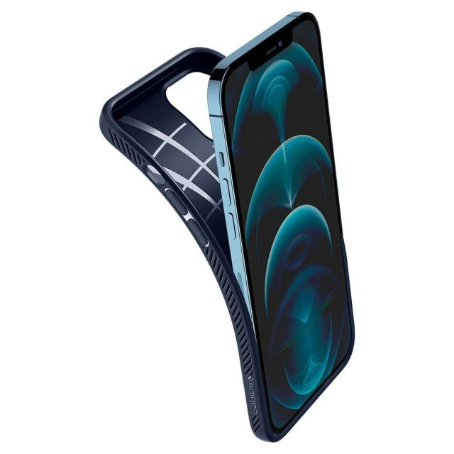 Чохол Spigen Liquid Air для iPhone 12/12 Pro (Navy Blue) (ACS02250)