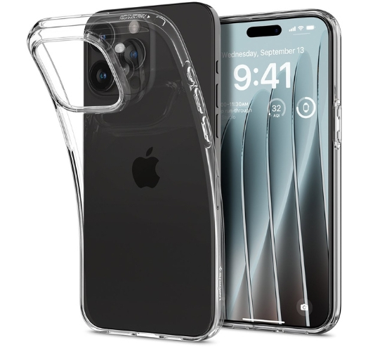 Чехол Spigen Crystal Flex для Apple iPhone 15 Pro Max (Crystal Clear) (ACS06443)
